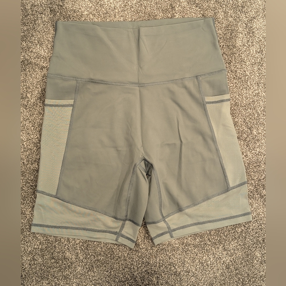 Aerie High-Waisted Green Bike Shorts